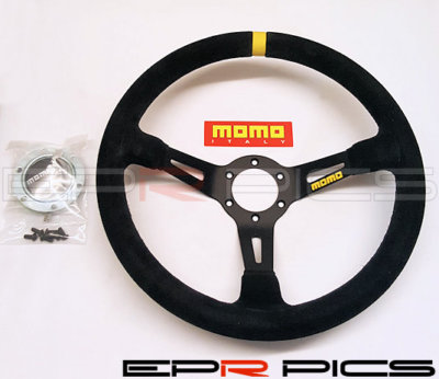 Momo Mod 08 Series Suede Deep Dish Steering Wheel 350mm - Genuine