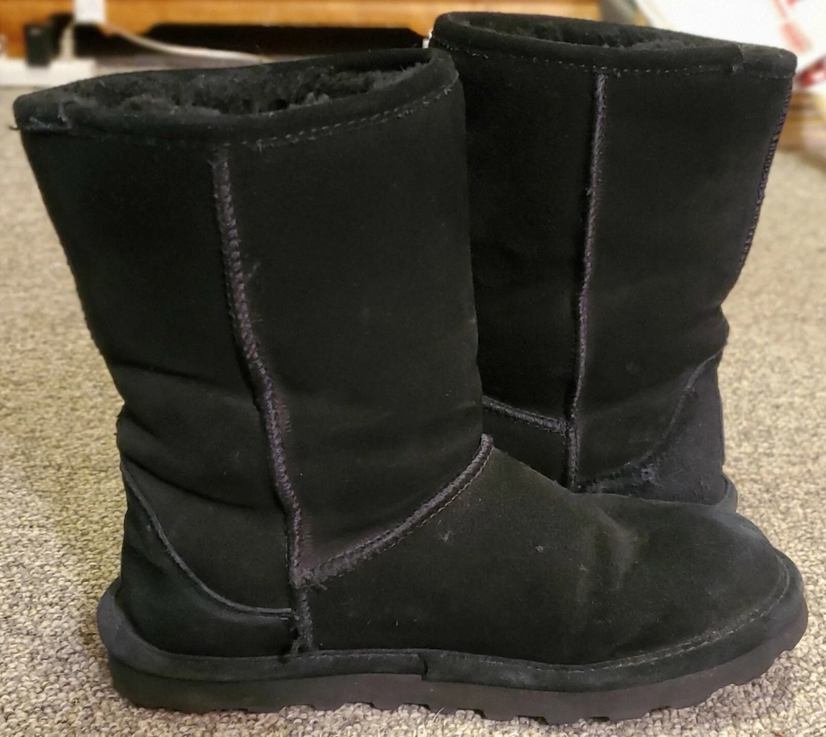 Short black cheap bearpaw boots