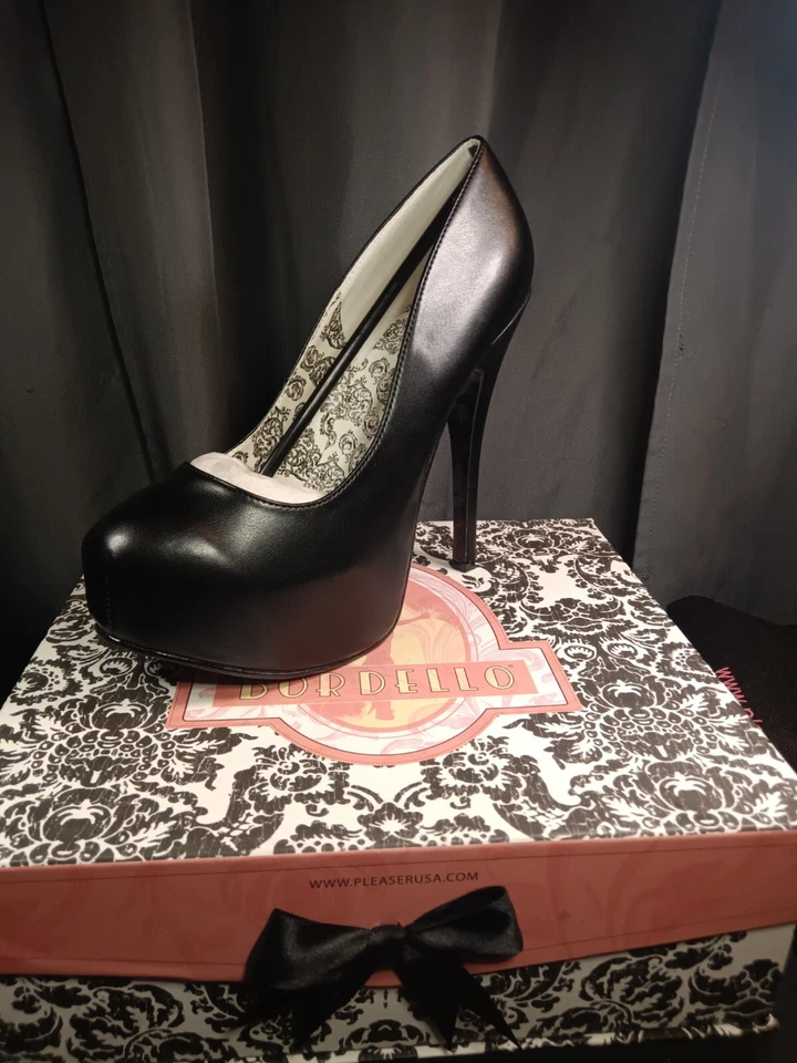 Nuevos tacones de aguja Bordello Teasers plataforma talla 10 Foto 3 de 4