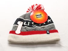 Heat Holders Men's USA Knit Pom Beanie EJ1 Navy/Red One Size Fits Most NWT