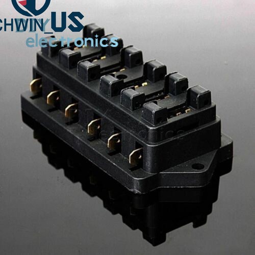 Car Boat 4Way Pin Circuit Standard ATO Blade Fuse Box Block Holder Plug 1-50V US - Picture 15 of 47
