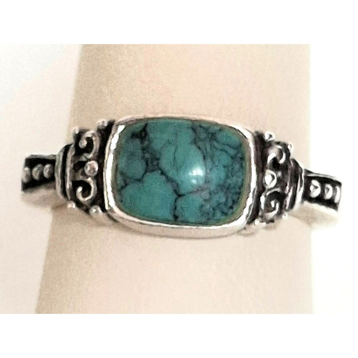 希少✨vintage silver925 turquoise ring 指輪 Ring Genuine Sterling Silver 925 Turquoise Jewelry Gift Face