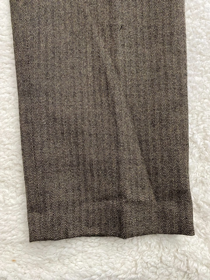 Apt. 9 Pantalones forrados marrones rectos de mezcla de lana calce clásico para mujer talla 10 (B1) Foto 2 de 4