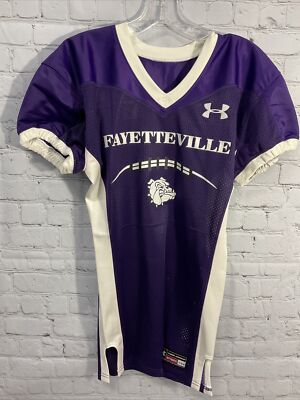 Under Armour Youth Small Fayetteville Bull Dogs Football Jersey Purple NEW