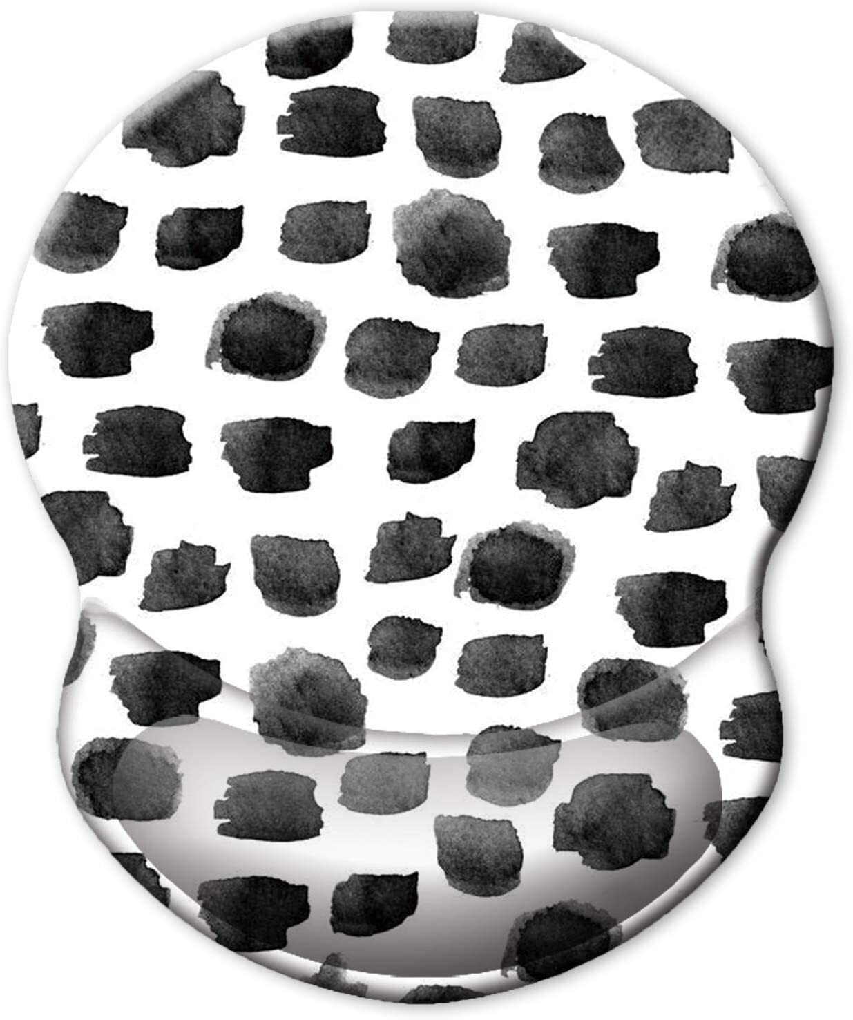 Ergonomic Mouse Pad with Gel Wrist Rest Support, Polka Dot Print Desgin, Dot Pat