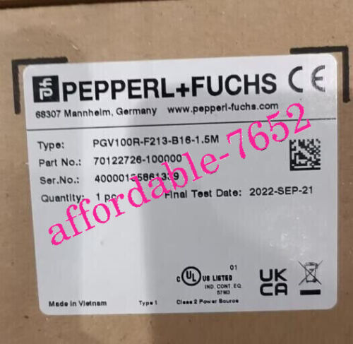 PGV100R-F213-B16-1,5M PEPPERL+FUCHS Szybka wysyłka nowych produktów DHL lub FedEx - Zdjęcie 1 z 20