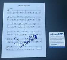 LALO SCHIFRIN SIGNED MISSION IMPOSSIBLE ORIGINAL SCORE SHEET MUSIC w/PROOF & COA