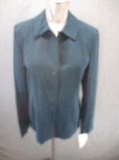 NWT Jones New York Size 6 Womens Teal Long Sleeve Lined Button-Up Blazer 944