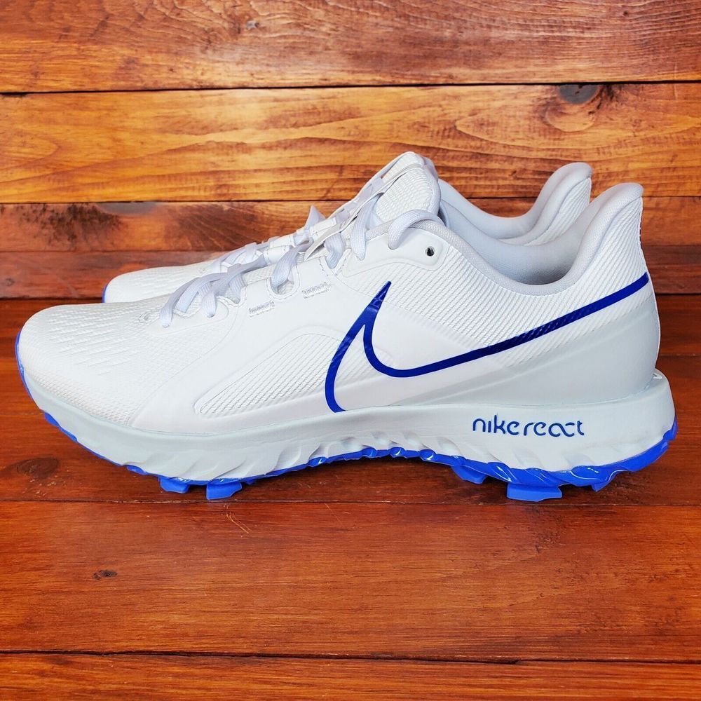 Nike React Infinity Pro Golf Shoes Men White Racer Blue 10.5 Wide CT6621-125
