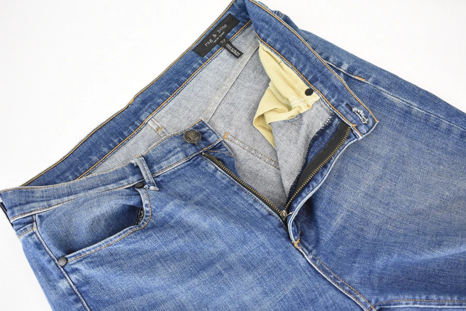 Rag & Bone Vaqueros Hombres W30 Ajustado Elástico Desteñida Cremallera - Imagen 4 de 4