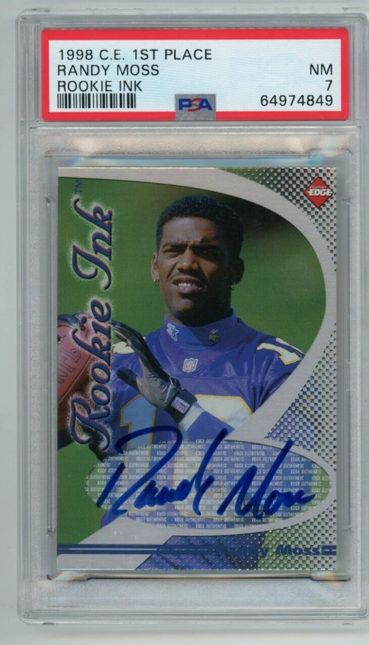 Randy Moss Collector's Edge 1st Place Rookie Ink # Base