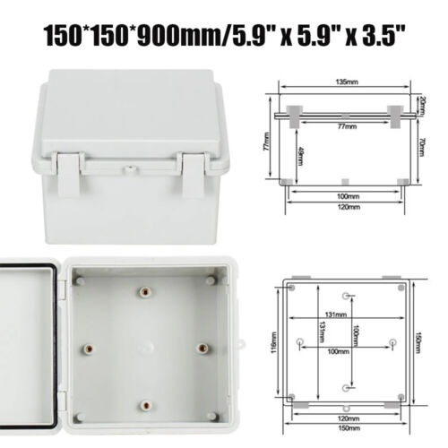Platisc Project Enclosure Waterproof ABS Electrical Junction Box w/ Cable Glands - Picture 3 of 13