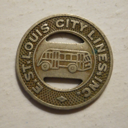East Saint Louis City Lines (Illinois) transit token - IL250I - product listing photo