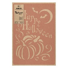 Reusable PLASTIC HALLOWEEN STENCIL 30x42cm to 65x95cm HAPPY HALLOWEEN / PUMPKIN