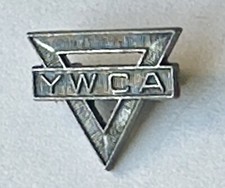 YWCA Lapel Pin Triangle Sterling Silver Vintage