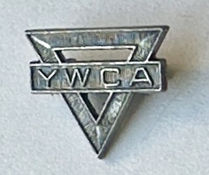 YWCA Lapel Pin Triangle Sterling Silver Vintage
