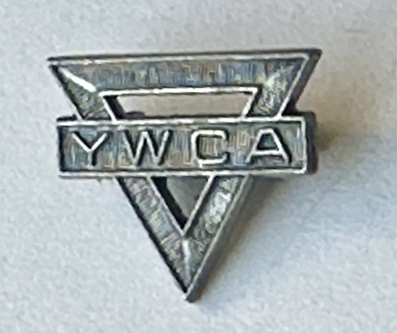 YWCA Lapel Pin Triangle Sterling Silver Vintage