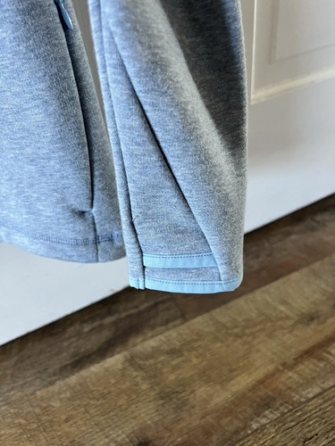 Athleta Girl Cozy Karma Wrap Pullover Sweatshirt Belize Blue Heather Size L/12 - Picture 7 of 9