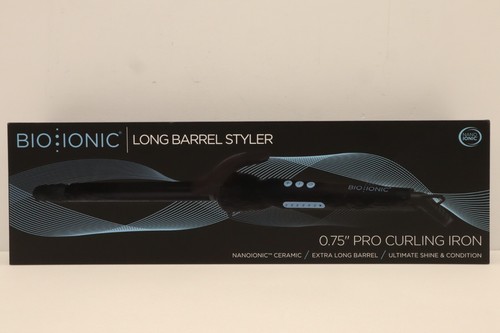 Bio Ionic Long Barrel Styler Ceramic Curling Iron 0.75 inch Black Z-FGTST-CL.75 - Picture 2 of 11