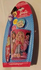 Brush Buddies BARBIE Mattel 3 Pcs Soft Toothbrush Cap Rinsing Cup Set New 2019