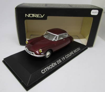 Miniature NOREV 1/43 - Citroën DS19 Coupé Ricou 1958 - Collection - Bordeaux