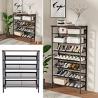 Mesh Shoe Rack Shoes Adjustabl Storage Cabinet Metal Stand Cupboard Unit Hallway