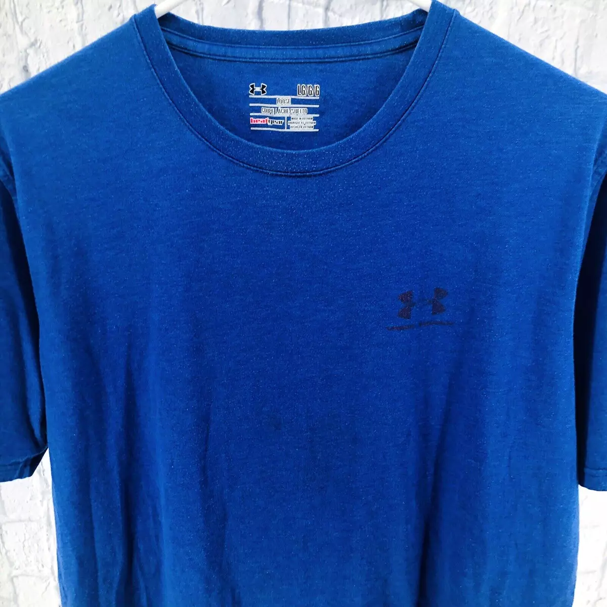 Under Armour Men s Heat Gear Loose Fit Short Sleeve Crew Neck T Shirt Size Large