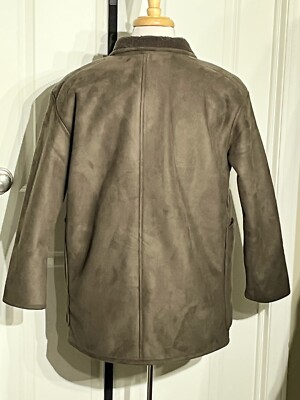 Spanx Reversible Faux Suede Fleece Jacket UTILITY GREEN Sz M MSRP