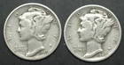 1945-S-s Winged Liberty Mercury Silver dime set Large S Micro S varieties FS512