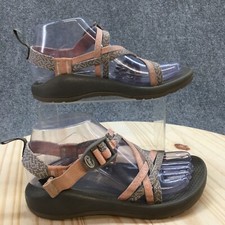 Chaco Sandals Youth 4 Girls ZX/1 Sporty Open Toe Slingback Grey Pink Fabric