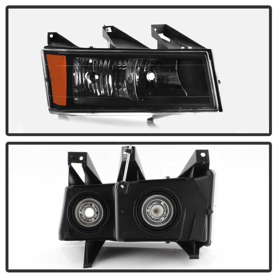Blk [4PC] 2004-2012 Chevy Colorado Canyon Headlights Corner Lights Parking Lamps - Image 3 of 4