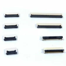 FPC/FFC Flat Cable Connectors Pitch 1.0mm 4/5/6/8P-30P Clamshell Bottom Contact 