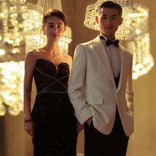 Noble Evening Formal Party Ball Gown Prom Bridesmaid Tail Host Dress TSJY19681