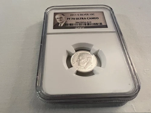 2011-S SILVER ROOSEVELT DIME NGC PF70 ULTRA CAMEO "PORTRAIT LABEL" TOP POP
