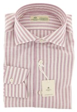 Luigi Borrelli Lavender Purple Striped Shirt - Slim - ZH