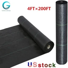 4FTx200FT Membrane Landscape Weed Control Fabric Ground Cover Barrier Block USA