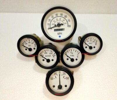 Gauges Kit- 85 Mm Speedometer+ Elec Temp + Oil +Fuel+ Volt WFBB - Foto 8