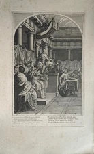 ENGRAVING 13 LIFE OF SAINT BRUNO EUSTACHE LE SUEUR GRAVE BY FRANCOIS CHAVUEAU 1660