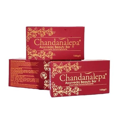Chandanalepa Herbal Soap 100g Beauty Bar for Clear Radiant Skin Sri Lanka X 3
