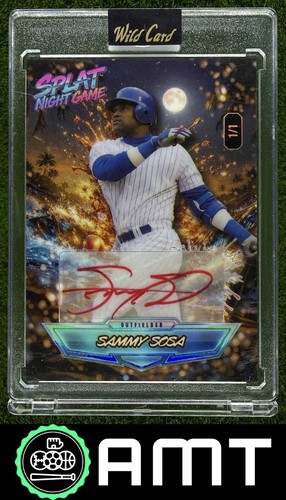 Sammy Sosa 2026 Wild Card Splat Night Game SSSNGBz3-SSA 1/1 Auto