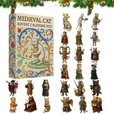 Medieval Cat Advent Calendar 2025 24 Days Christmas Holiday Giffts Countdown