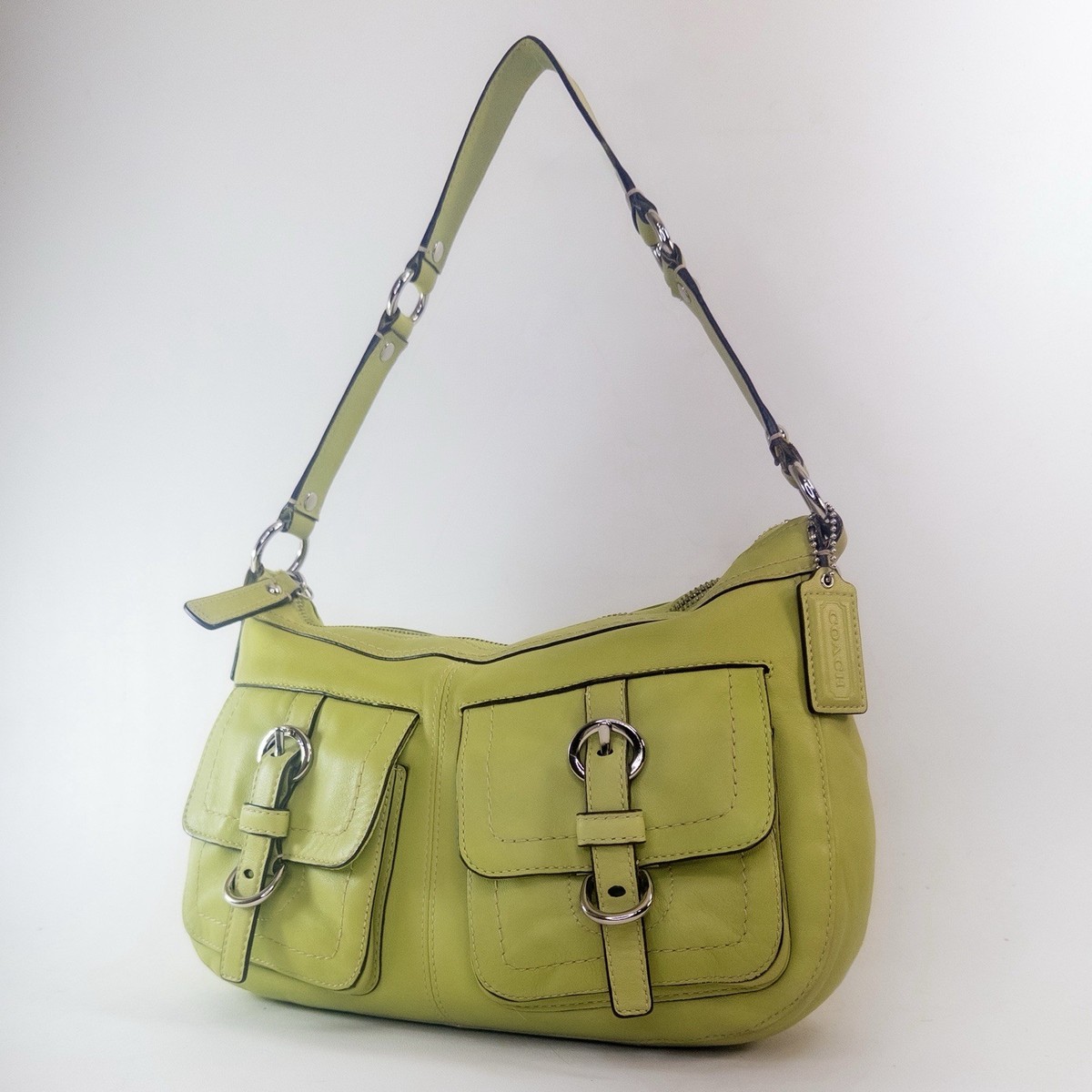 Vintage Coach Leather Chelsea Shoulder Bag, Lime Green Y2K RARE | eBay