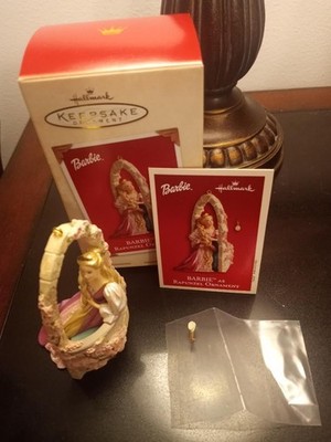 MIB 2002 Hallmark Keepsake Barbie as Rapunzel w/Hairbrush HTF mint condition