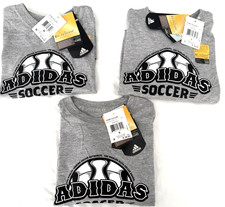  VINTAGE Adidas Climalite Gray Dome Soccer Graphic Tee NWT 18 SIZES / NOS