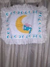 1980's Vintage Bedtime Bear Care Bear Handmade Toddler Size Pillow Sham
