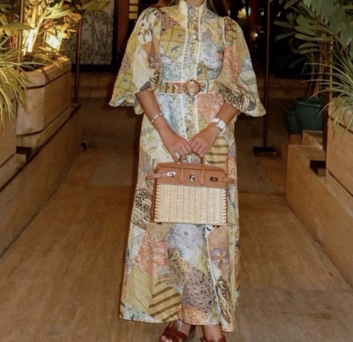 ZIMMERMANN Brightside batik Aline Patchwork Print… - image 1