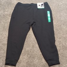32 Degrees Heat Women's black jogger pants, zippered pocket, 29" inseam, XL