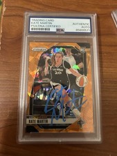 Kate Martin 2024 Panini Prizm Signed Auto PSA DNA RC Rookie Orange Ice Valkyries