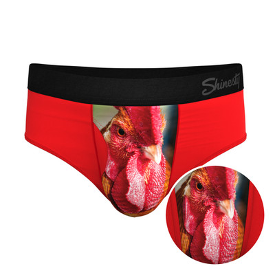 Shinesty ''Early Risers'' Rooster Ball Hammock  Pouch Briefs