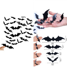 Bats Wall Decor, 120 Pcs 3D Bat Halloween Decoration Stickers for Home Decor 4